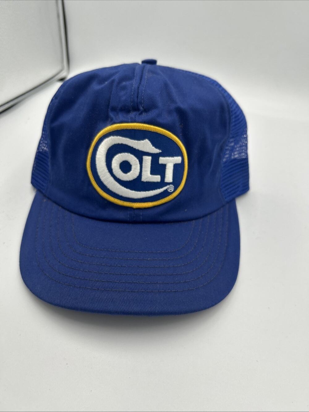 VINTAGE COLT PRO GUN RARE ORIGINAL SNAPBACK DARK BLUE MESH HAT CAP Made In USA